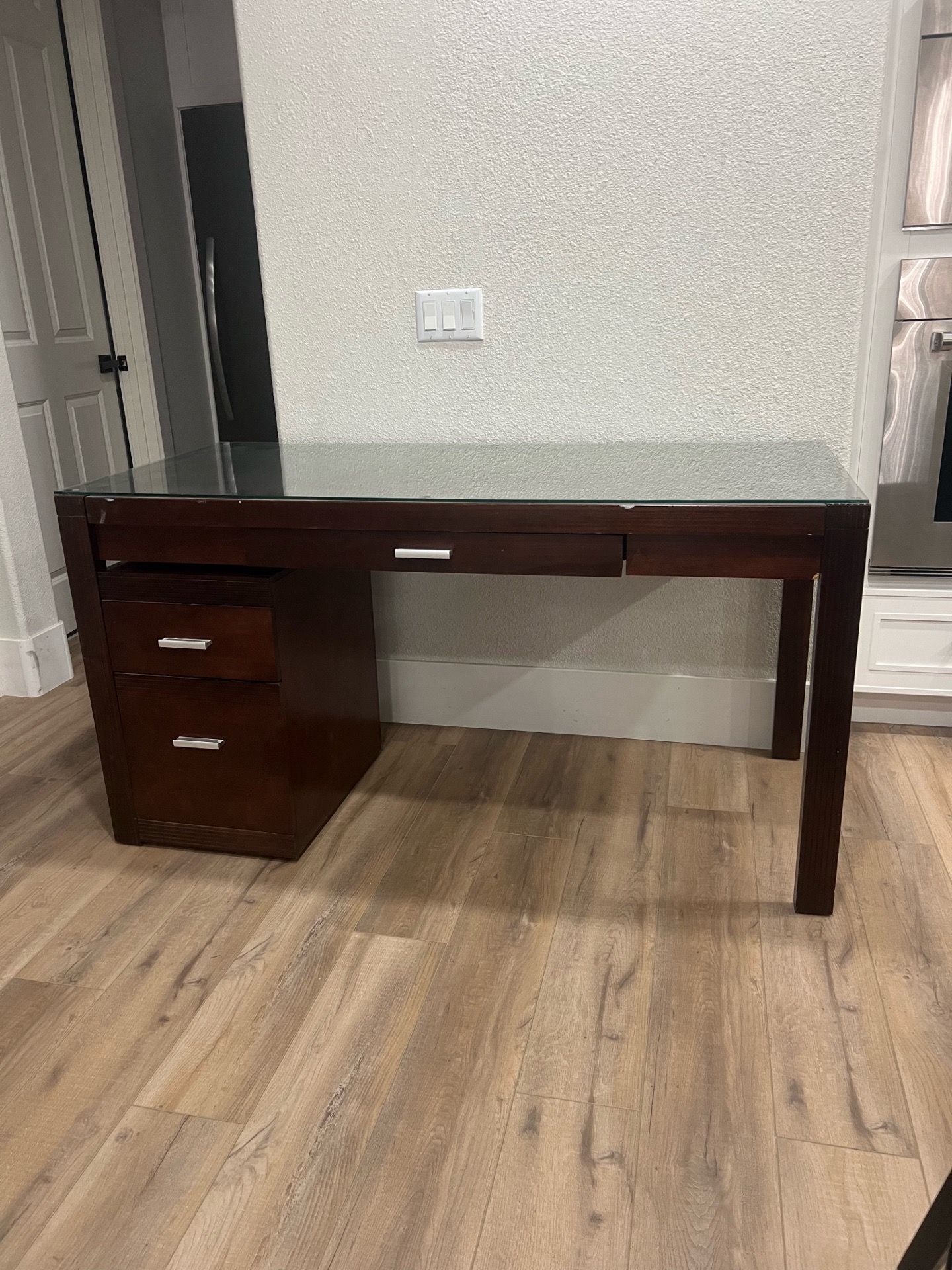 Office Desk and file cabinet