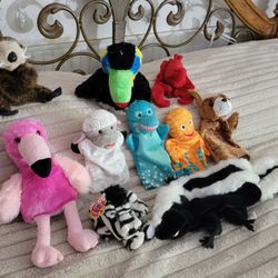 10 Cute Puppets. Soft And Clean. Excellent Condition. All For $20.