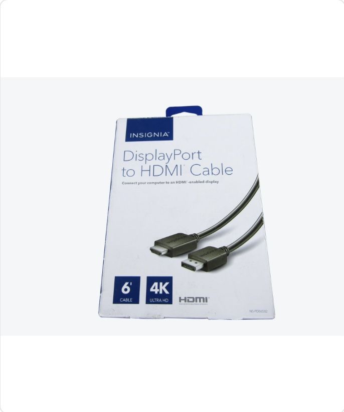 Insignia™ - 6' DisplayPort-To-HDMI Cable - Black. Model:NS-PD06502 LN