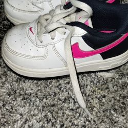 Nike Force 1 Pink/Black/White Leather 