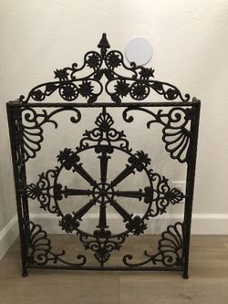 Beautiful Vintage Ornate 3-Panel Fireplace Screen