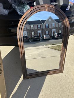 Wood Arch Mirror