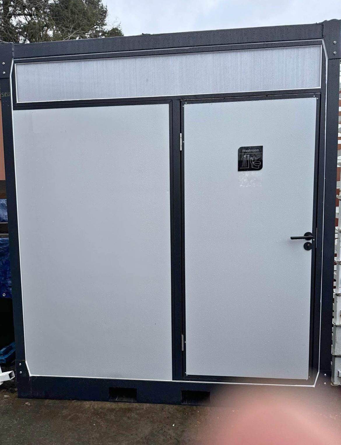 NEW Portable Restroom withToilet, Shower, cabinet & Sink