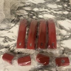 New Exterior Door Handle Cover Door Outer Handle Bowl Cover Door Handle Protective Trim Cover Fit for Chevy Silverado 2019-2024