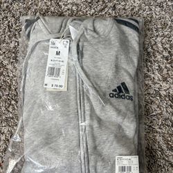 Adidas Mens Grey Zip-Up