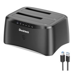 Dockteck Hard Drive Docking Station, dockteck USB 3.0 to SATA Dual Bay External Hard Driv