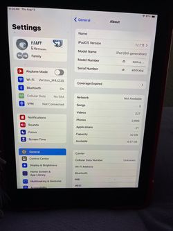 6th generation Apple iPad