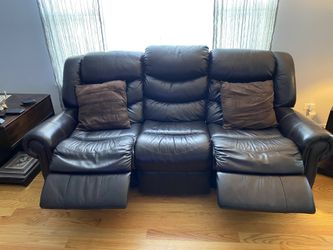 Leather sofa brown