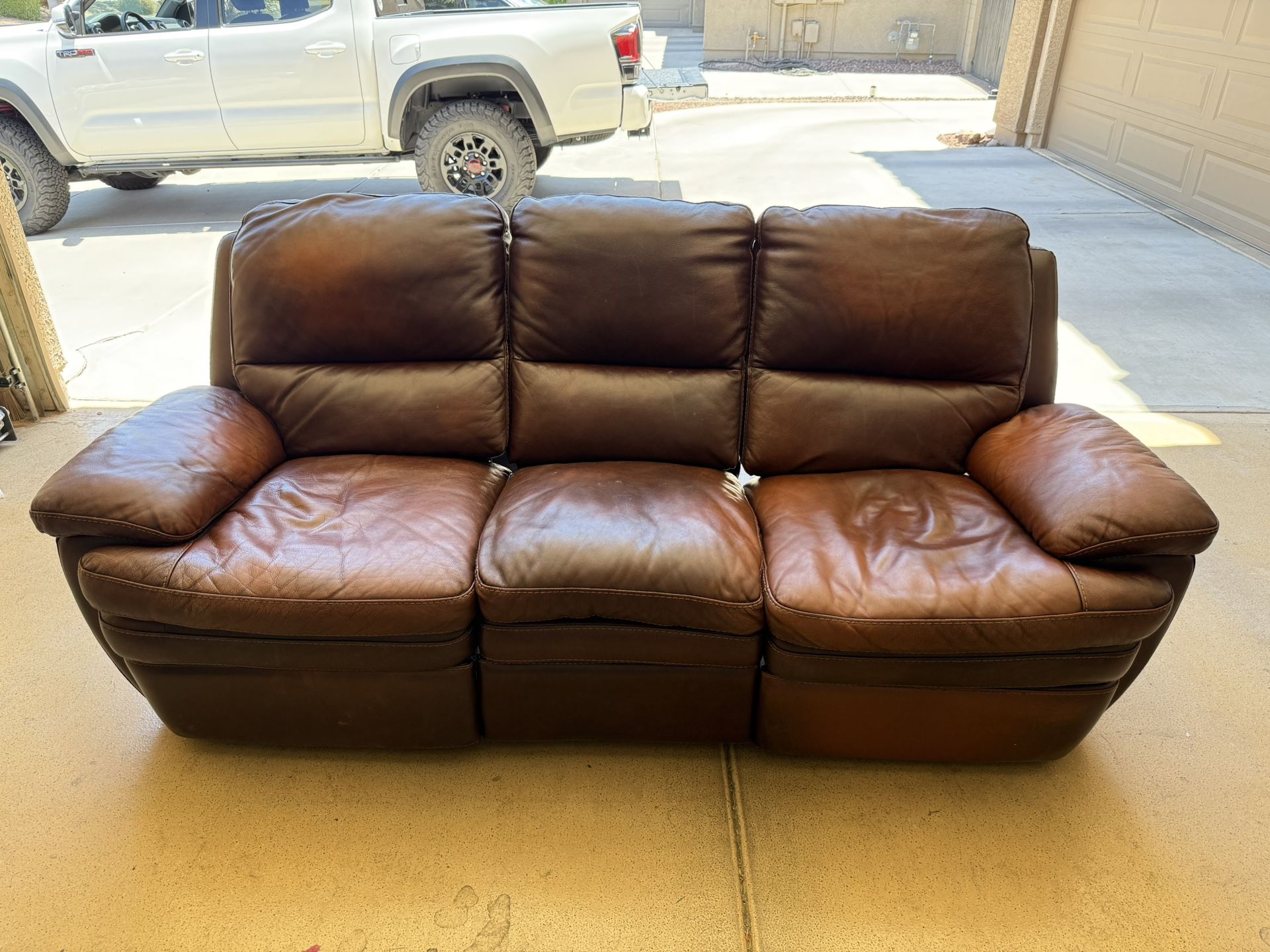 Leather Power Reclining Sofa
