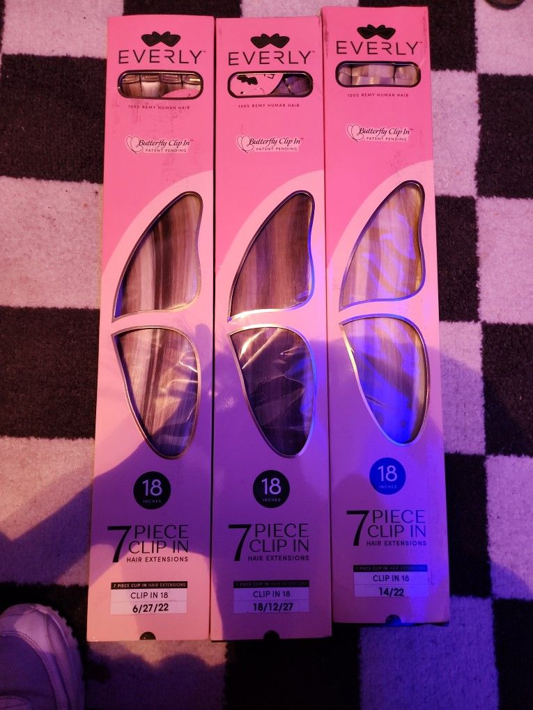 Sensationnel Remy Human Hair Weave Everly Butterfly Clip-in Straight 18" (7Pcs)