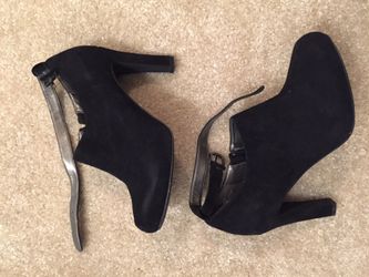 Never worn Tahari black booties