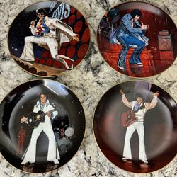 80's Elvis In Concert Limited Edition Collector Plates//Set Of 4!