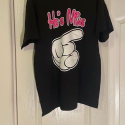 He’s Mine She’s Mine Couples T Shirt L-XL