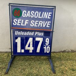 “66” Gasoline Sign