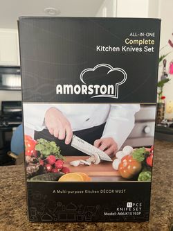 Amorston 15-Piece Kitchen Knife Set
