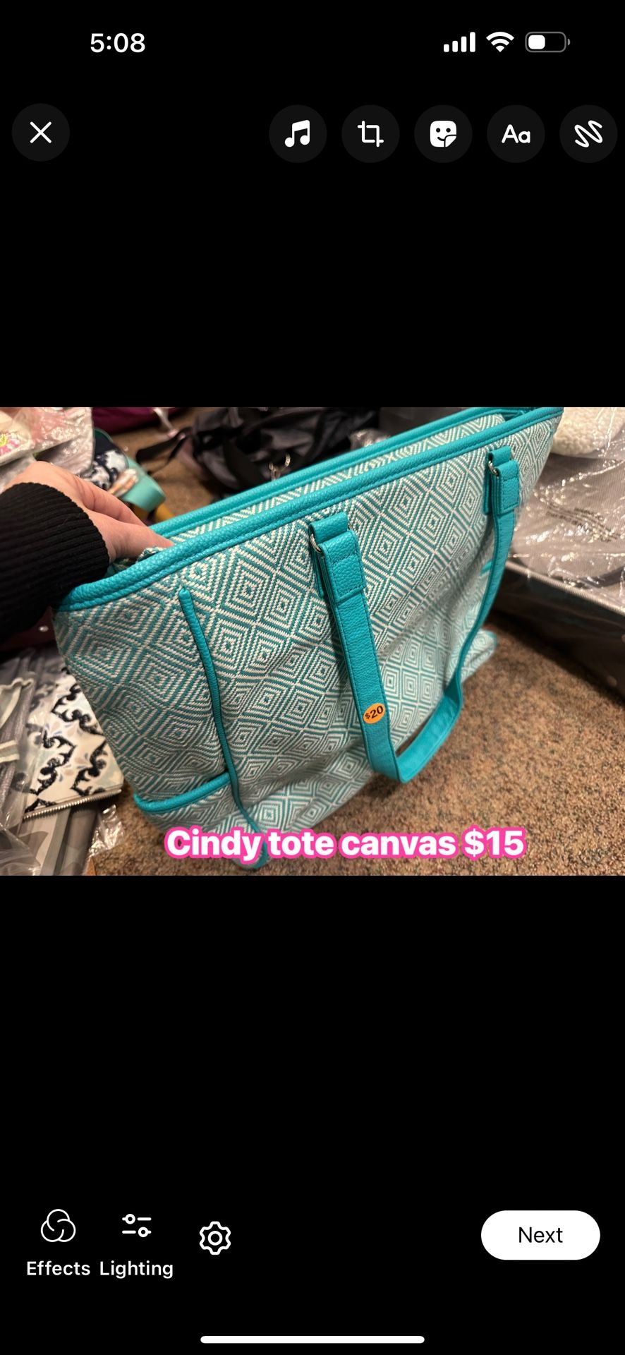 Thirty-one Cindy Tote Canvas Tote Bag