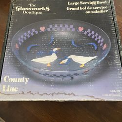  Boutique County Line 13 inch Geese Platter