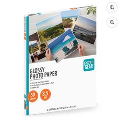 Pen+Gear White Glossy Inkjet Photo Paper, 8.5" x 11", 8.5 Mil, 50 Sheets, New