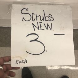 SCRUBS NEW $3 EACH SIZE L 3 pieces (12-14) 1X 6 pieces (16-18)2X 10 pieces(20-22) 3X 45 baby  blue pieces (24-26) 3X 7 pieces different colors (24-26)