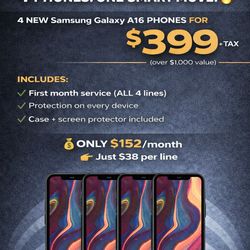 4 Samsung a16 family plan