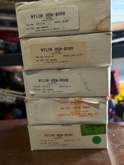 Vintage Nylon Hem-Bobs Sewing Thread – Hemingway & Bartlett – 5 Boxes – White & Black