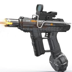 Electric Water Gun for Adults Kids, Automatic Squirt Water Gun 26-32 FT Long Range with Led Muzzle Light, Perfect Summer Outdoor Pool Backyard Water T