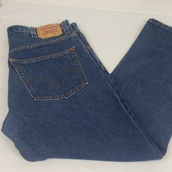 Levis 505 Mens 38x32 Blue Jeans Medium Wash 100% Cotton