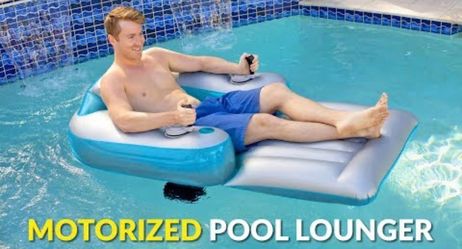 3 motorized floating loungers
