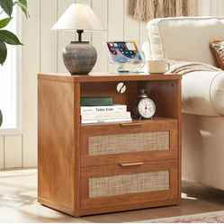 Nightstands - rattan tea brown color