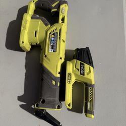 RYOBI 18V Cordless Reciprocating Saw, flashlight and charger (NO Battery Included) 