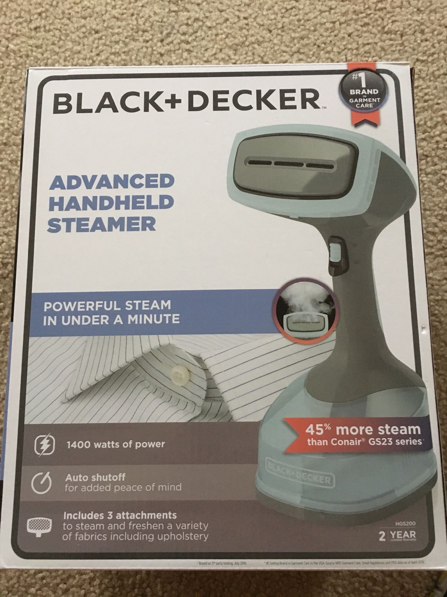 Black and decker advanced hand held steamer
