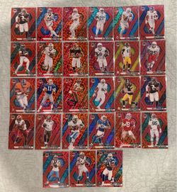 Assorted NFL Red Mosaic Parallels