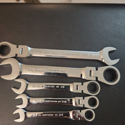 CRAFTSMAN 5 -Piece Set Standard (SAE) Flexible Head Ratchet Wrench #E0397
