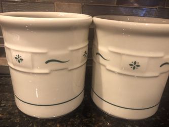 Two Longaberger canisters