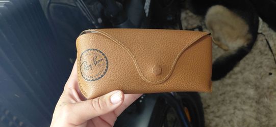 Ray-Ban Tan Leather Sunglasses Case