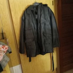 VTG Fusion Leather Jacket Hoodie XXXL