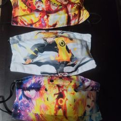 Adult 3Pcs  Anime Cloth Face Masks

