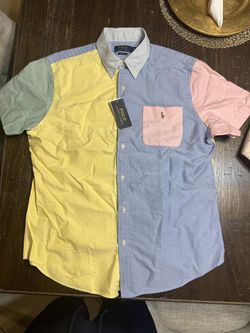 POLO RALPH LAUREN Short sleeve shirt MULTICOLOR SIZE LARGE