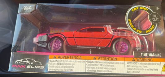 Jada Pink Slips 1:24 Back to the Future Time Machine Chase (Pink)