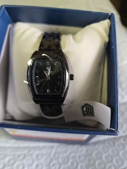 Black Montres Prestige Watch with Roman Numerals