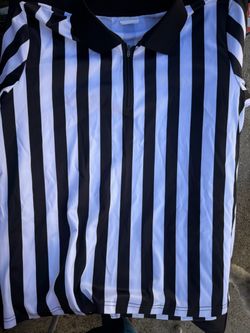 Referee Shirt Black and White Striped