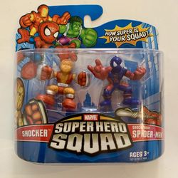 Marvel Super Hero Squad SHOCKER & Shockproof SPIDER-MAN Figure MOC