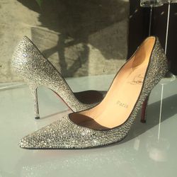100% authentic crystal Christian Louboutin heels 38.5