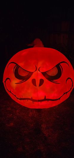 5ft Grim Reaper Pumpkin Inflatable Halloween Lawn Decor