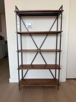 5-Tier Industrial Bookshelf