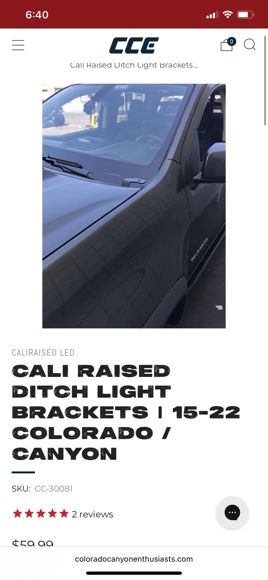 Chevy Colorado Ditch Light Kit