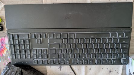 Razer RGB keyboard with wrist rest