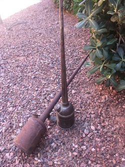 New York Central Station Railroad Oiler Can & Unmarked Oiler Can