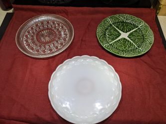 Three Serving Plates For Sale