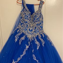 Royal Blue Quinceañera Dress